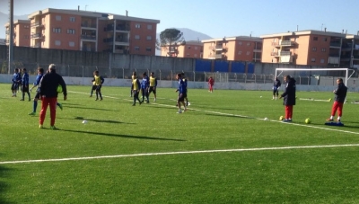 L&#039;Akragas in allenamento nel ritiro campano prima della gara con la Juve Stabia