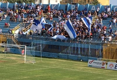 La Curva Sud dello stadio Esseneto di Agrigento