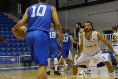 Il giocare della Fortitudo Moncada, Alessandro Grande, tra i principali protagonisti della gara vinta con Matera