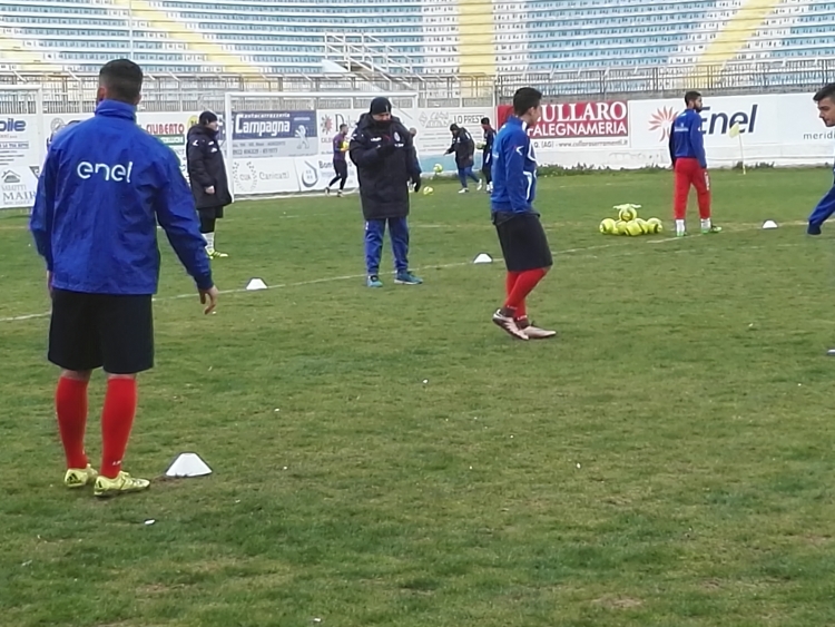 L&#039;Akragas in allenamento allo stadio Esseneto 