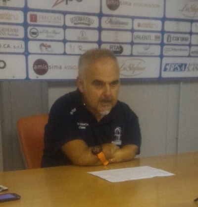 Il coach della Fortitudo Moncada Agrigento, Franco Ciani, ieri in conferenza stampa.