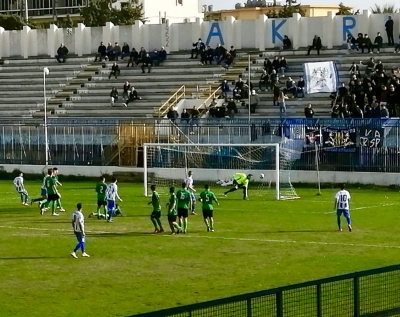 Il gol di Bellanca su calcio di punizione per il tre a zero dell&#039;Akragas sul Monreale