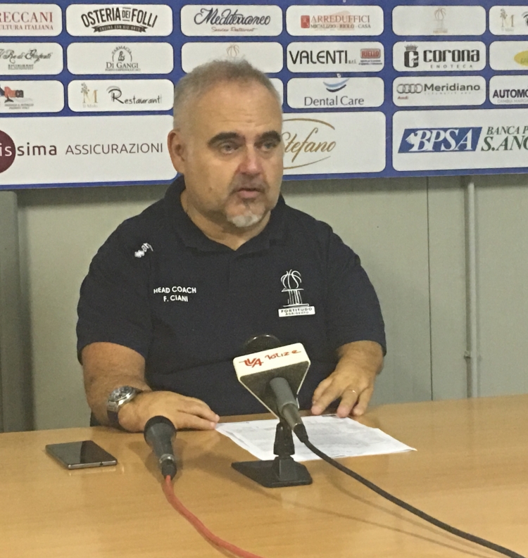 Il coach della Fortitudo Moncada Agrigento, Franco Ciani