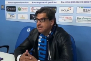 Il presidente dell&#039;Akragas, Giovanni Castronovo al termine della partita con la Pro Favara