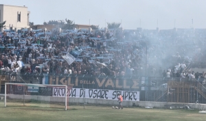 La coreografia della Curva Sud dello Stadio Esseneto 