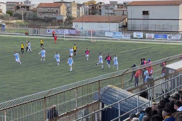 L&#039;esultanza dei giocatori dell&#039;Akragas dopo il gol di Garufo (Foto Akragas)