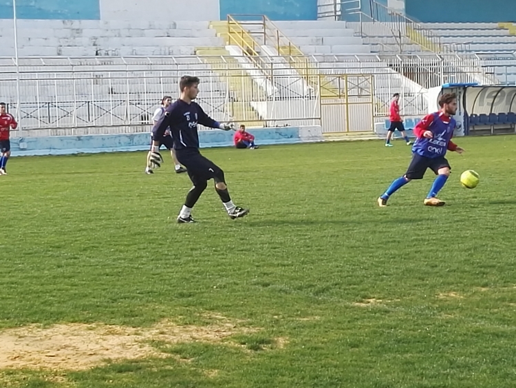 Nella foto il giovane portiere agrigentino dell&#039;Akragas, Sarcuto