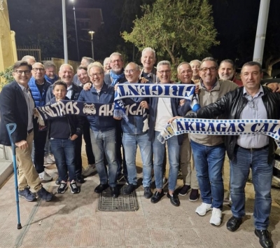 Nella foto un gruppo di tifosi dell&#039;Akragas 